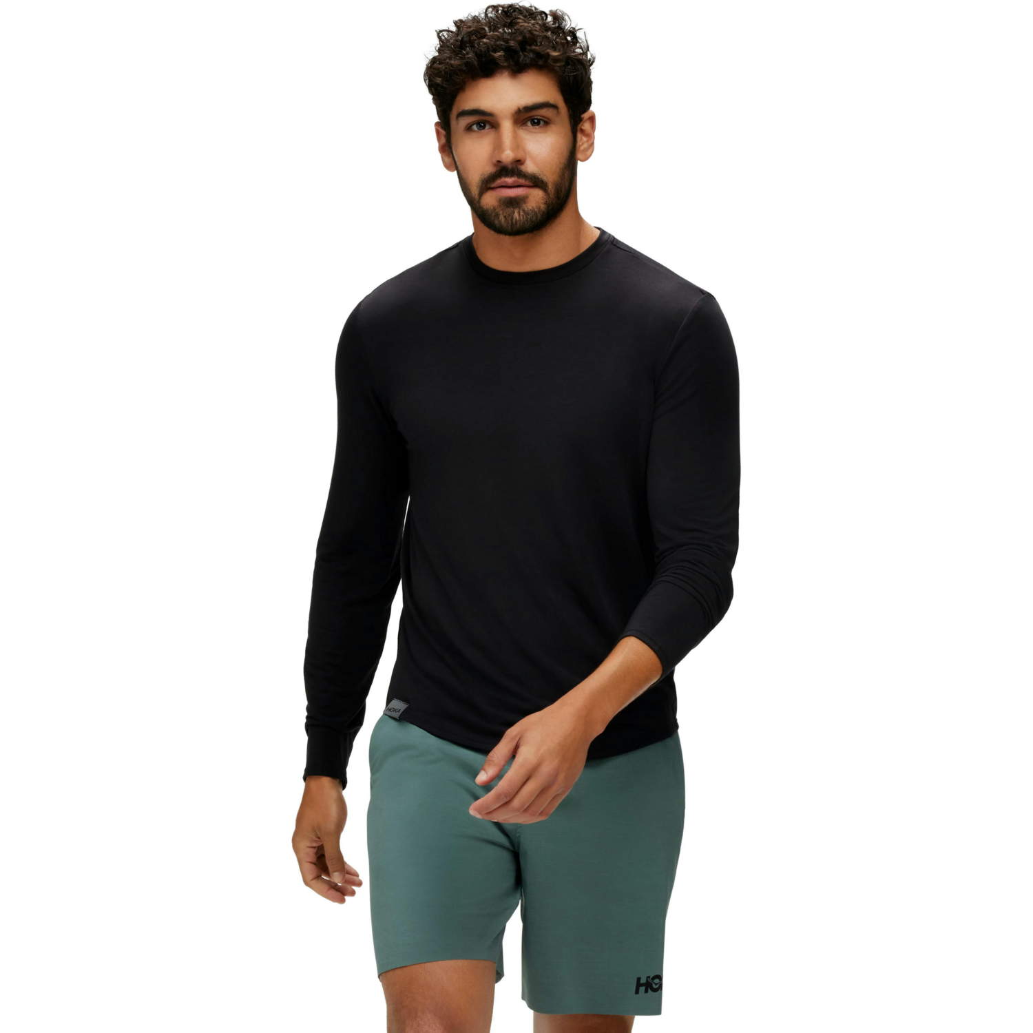 Лонгслив мужской для бега HOKA ( 1141759 ) HOKA ESSENTIAL LS TEE 2024 BLK L черный фото 