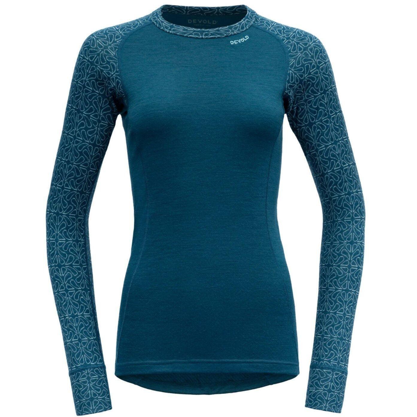 Термолонгслів Devold ( GO 328 226 A ) DUO ACTIVE MERINO 205 SHIRT WMN 2023 422A FLOOD L синійфото1