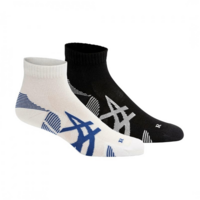 Шкарпетки Asics ( 3013A800 ) 2PPK CUSHION RUN QUARTER SOCK 2024 001 PERFORMANCE BLACK/BRILLIANT WHITE II (39-42) чорний/білий