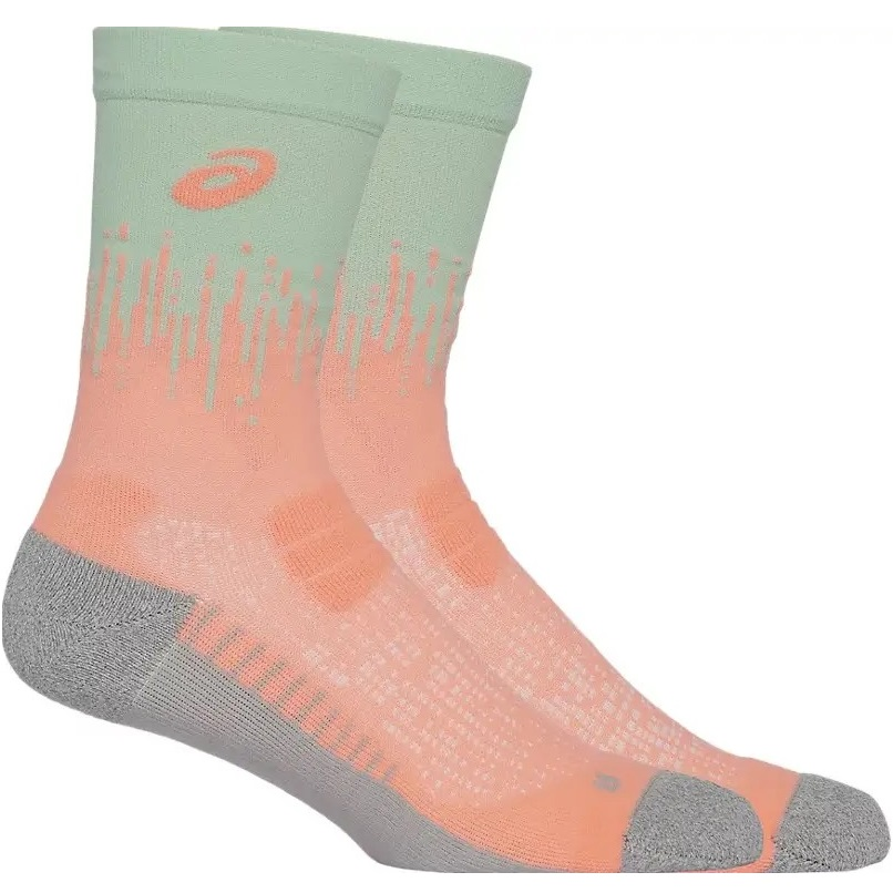 Шкарпетки Asics ( 3013A977 ) PERFORMANCE RUN SOCK CREW 2024 BRIGHT SUNSTONE / MINT TINT III (43-46) рожевийфото1