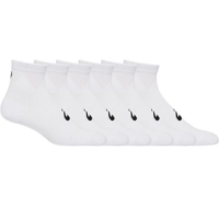 Носки Asics ( 3033B720 ) 6PPK QUARTER SOCK 2024 100 BRILLIANT WHITE I (35-38) белый