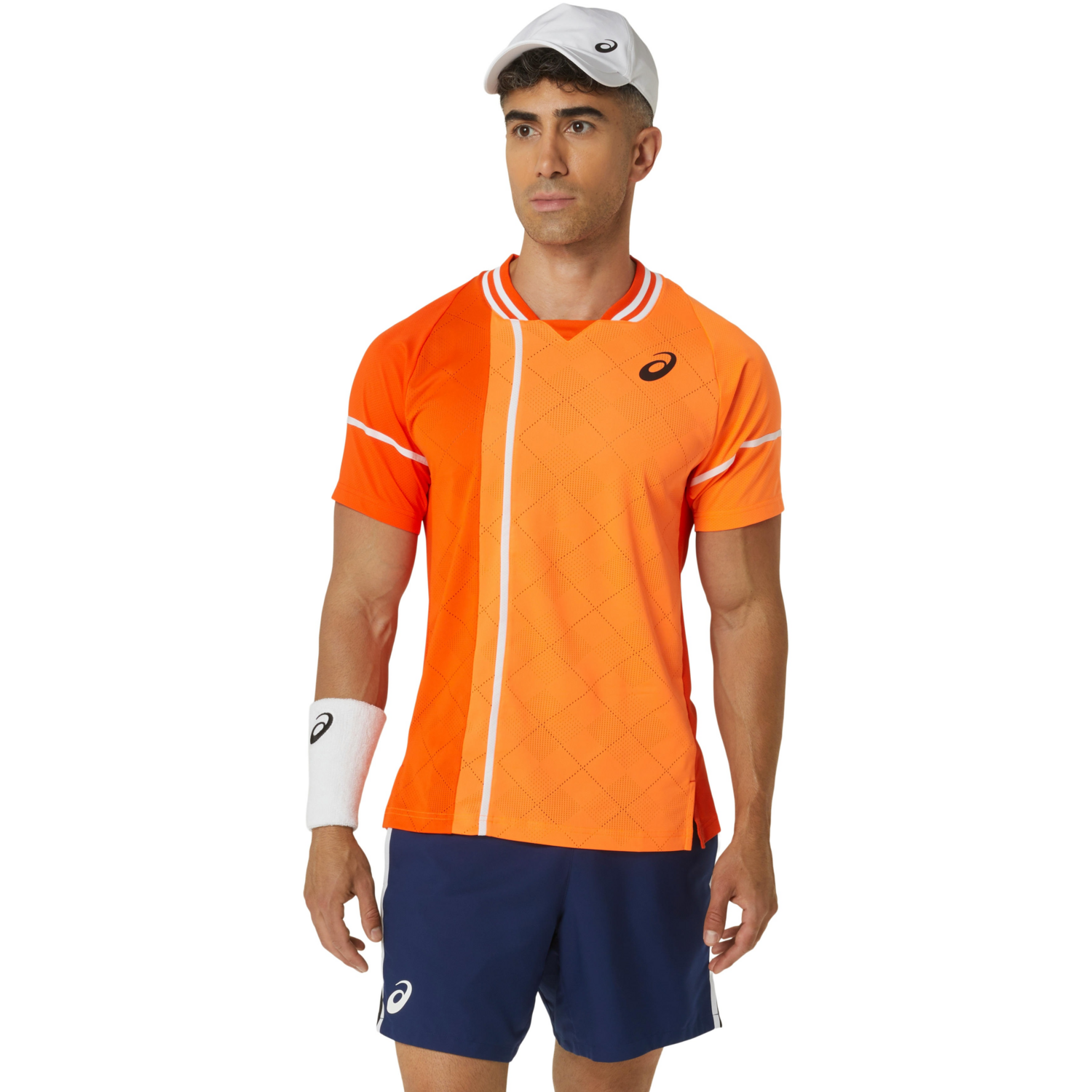 Футболка для тенісу Asics ( 2041A282 ) MEN MATCH ACTIBREEZE SS TOP 2024 KOI M оранжевый фото 