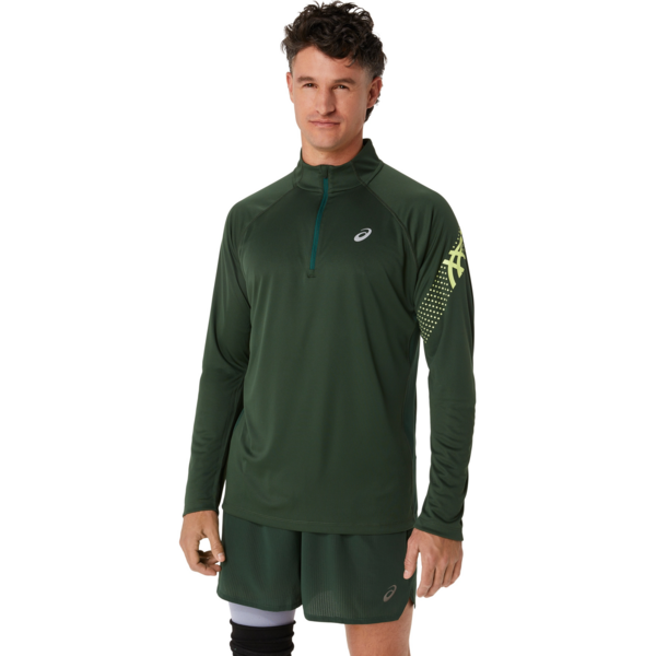 

Лонгслив Asics ( 2011C732 ) ICON LS 1/2 ZIP 2024 304 RAIN FOREST XL зеленый
