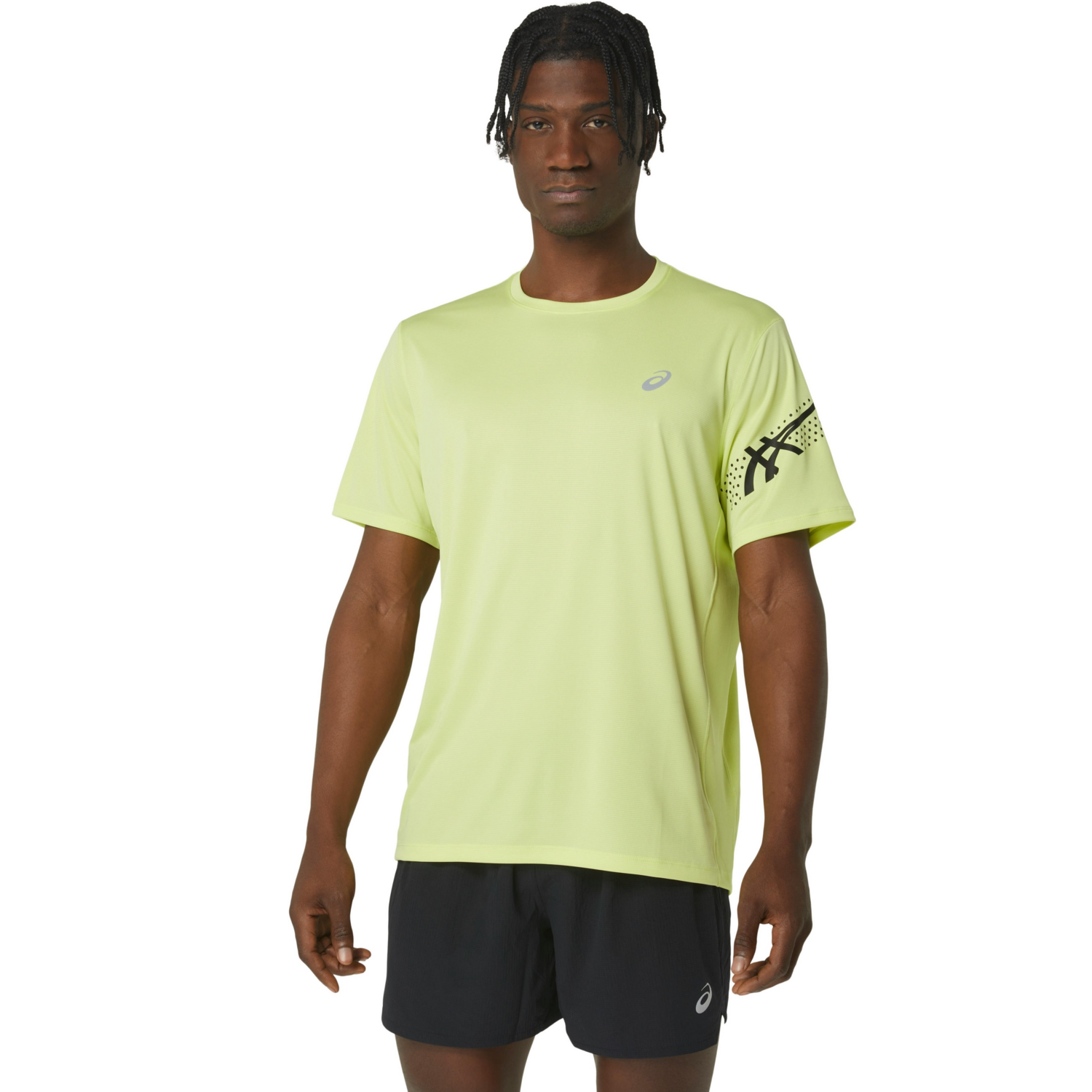 Футболка для бега Asics ( 2011C734 ) ICON SS TOP 2024 750 GLOW YELLOW 2XL желтый фото 