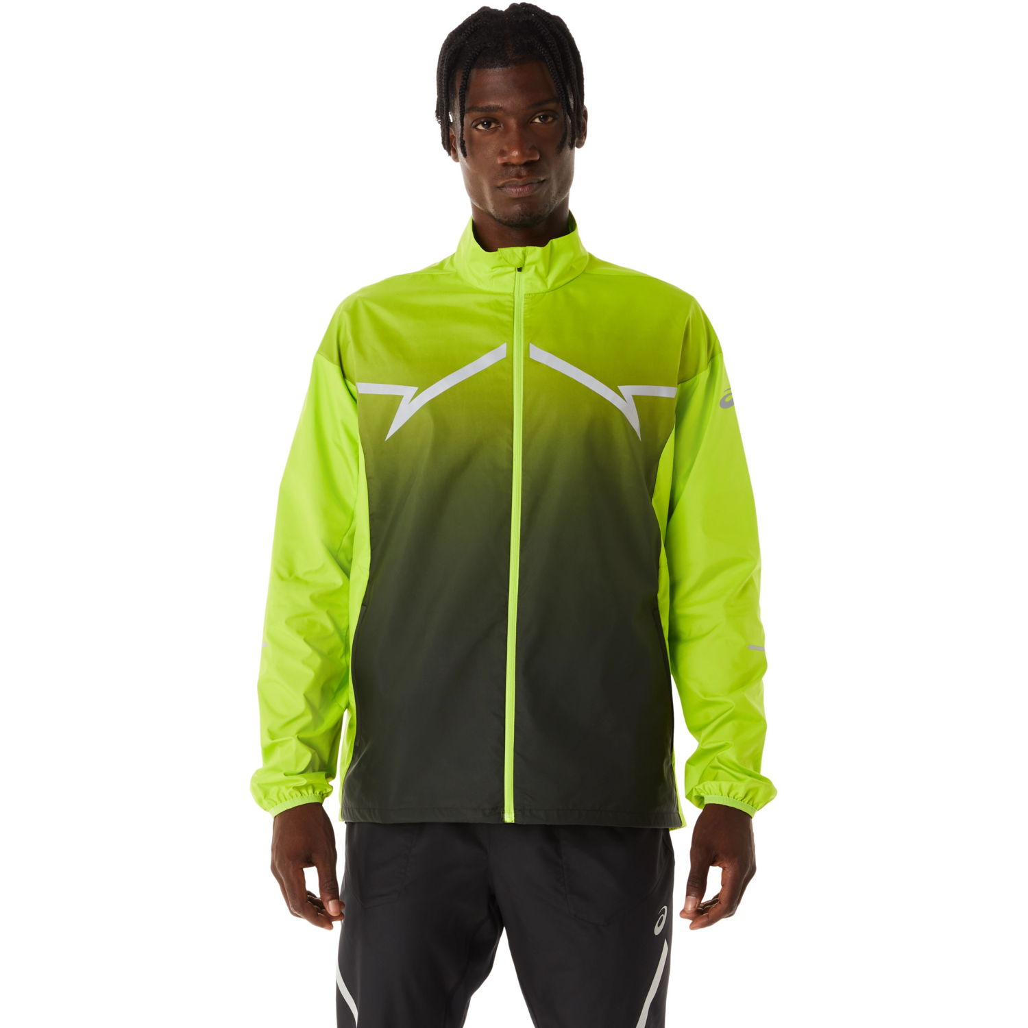 Куртка для бігу Asics ( 2011C745 ) LITE-SHOW JACKET 2023 300 LIME ZEST/PERFORMANCE BLACK 2XL салатовийфото