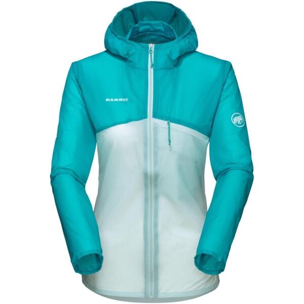 

Куртка для туризма Mammut (1012-00120) Convey WB Hooded Jacket Women 2021 dark ceramic-dark frosty S голубая