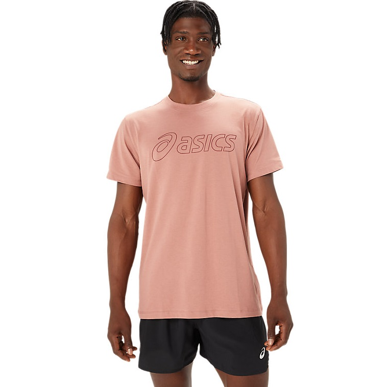 Футболка для бігу Asics (2031E188) ASICS LOGO SS TEE 2024 UMEBOSHI/ANTIQUE RED L рожевийфото