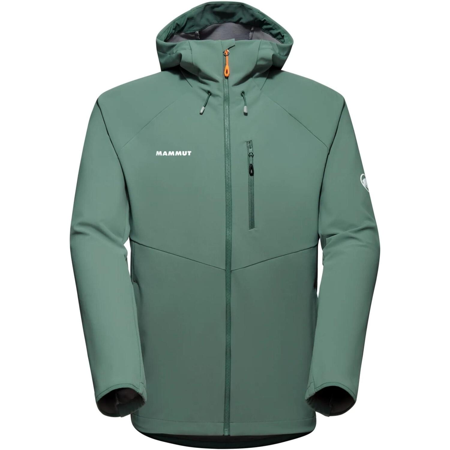 Куртка для туризма Mammut ( 1011-01910 ) Ultimate Comfort SO Hooded Jacket Men 2024 dark jade L зеленый фото