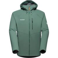 Куртка для туризма Mammut ( 1011-01910 ) Ultimate Comfort SO Hooded Jacket Men 2024 dark jade L зеленый