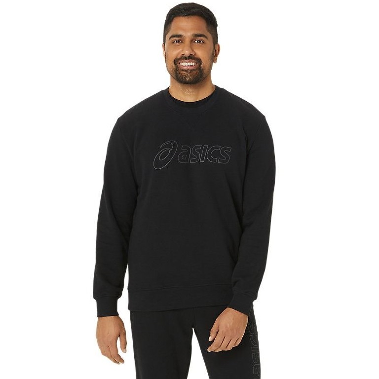Кофта Asics ( 2031E192 ) ASICS SWEATSHIRT 2024 PERFORMANCE BLACK/GRAPHITE GREY L черный фото
