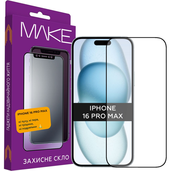 

Защитное стекло MakeFuture для Apple iPhone 16 Pro Max (MGF-AI16PM)