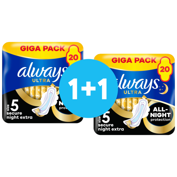 

Гигиенические прокладки Always Ultra Secure Night Extra (Розмір 5) 20 шт