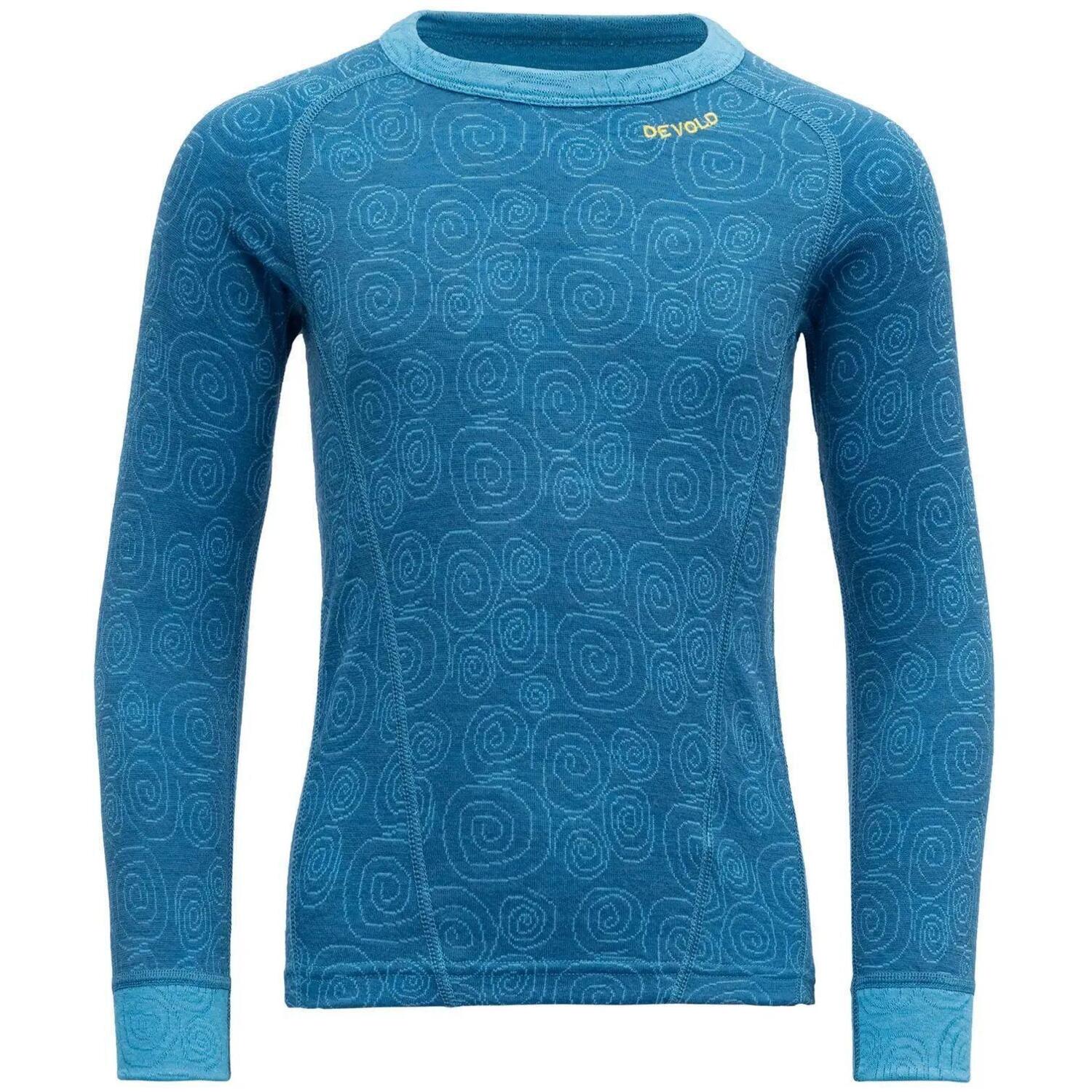 Термолонгслив Devold ( GO 233 285 A ) DUO ACTIVE KID SHIRT 2023 258A BLUE 4 (104 см) синий фото