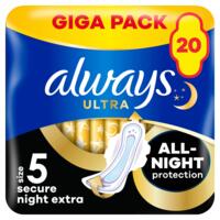 Гігієнічні прокладки Always Ultra Secure Night Extra (Розмір 5) 20 шт