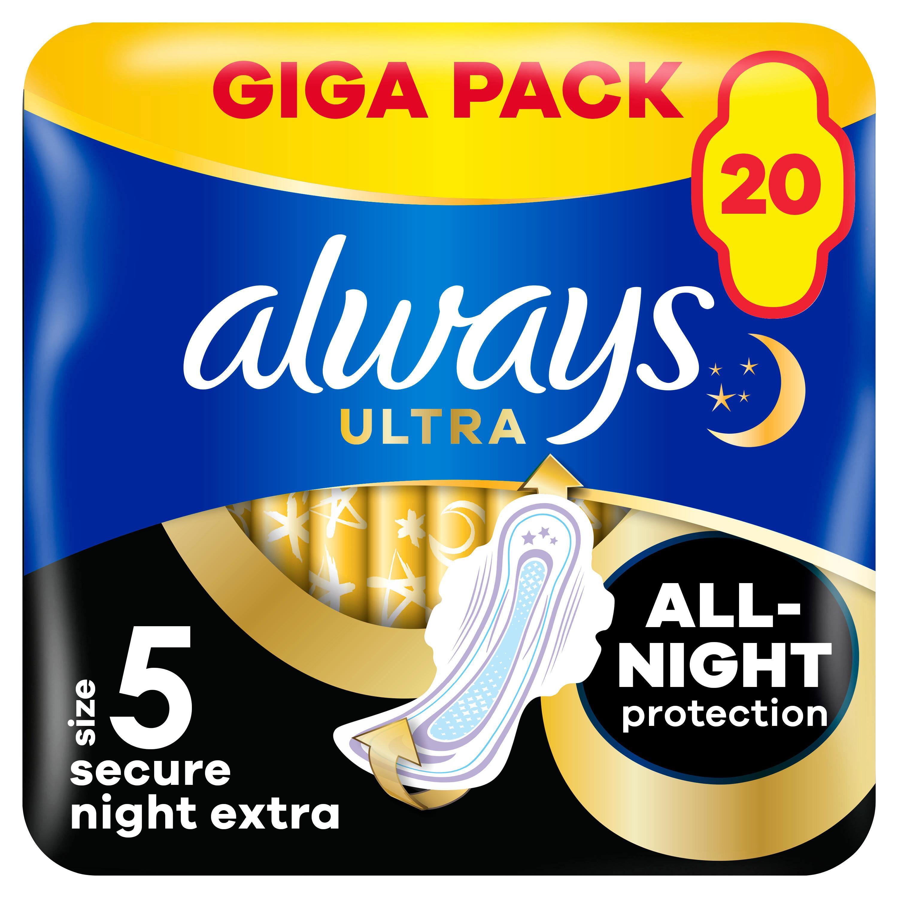 Гігієнічні прокладки Always Ultra Secure Night Extra (Розмір 5) 20 штфото1