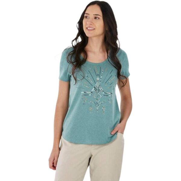 Футболка женская для туризма Quechua NH500 8844163 3XL зеленая фото 