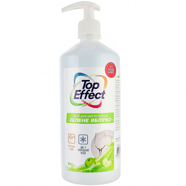 

Средство для мытья посуды TopEffect Зеленое яблоко 940 мл