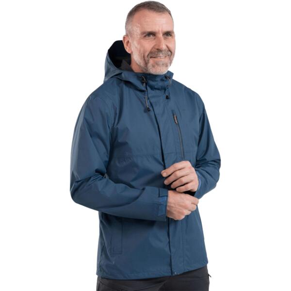 Куртка чоловіча для гірського туризму Quechua NH500 водонепроникна 8731538 XL синяфото