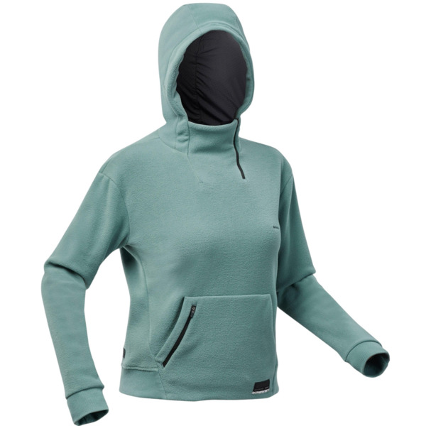 

Толстовка женская для туризма Quechua MH100 8758532 S зеленая