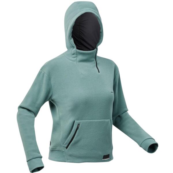 

Толстовка женская для туризма Quechua MH100 8758532 M зеленая