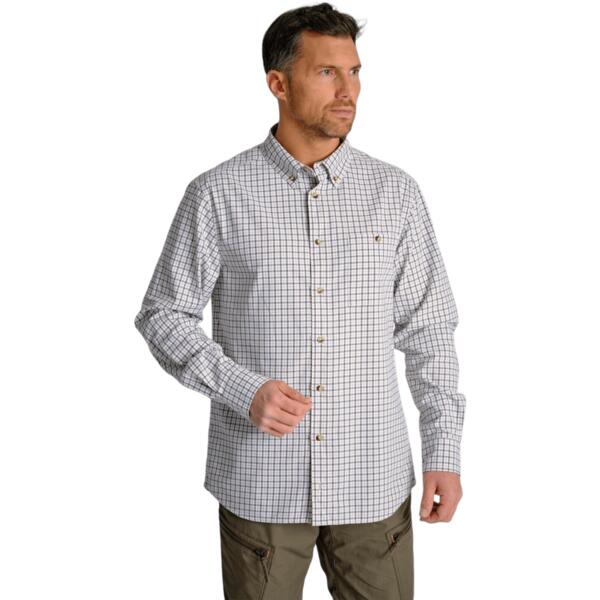 

Рубашка мужская Solognac 100 8758537 XXXXL белая в клеточку