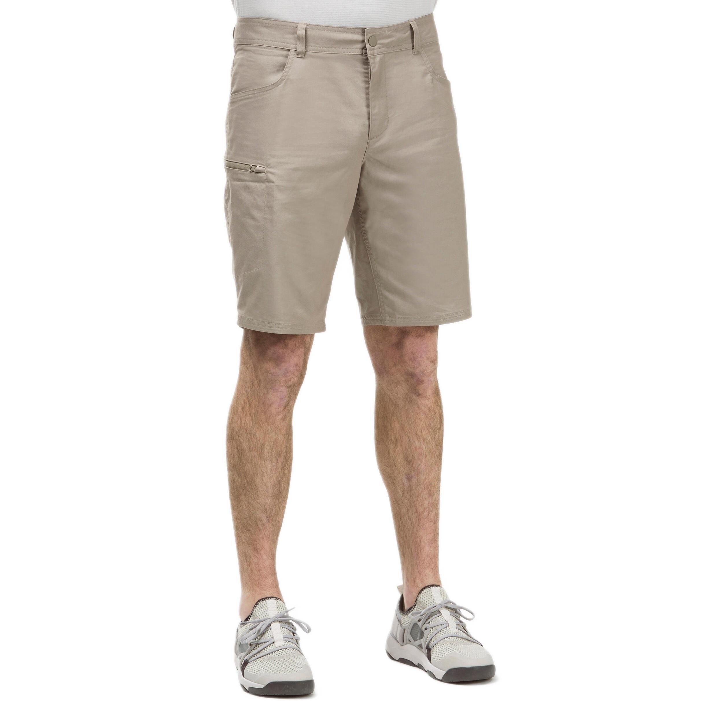 Шорты-бермуды мужские для туризма Quechua NH500 Regular 8644368 50 бежевые фото 1
