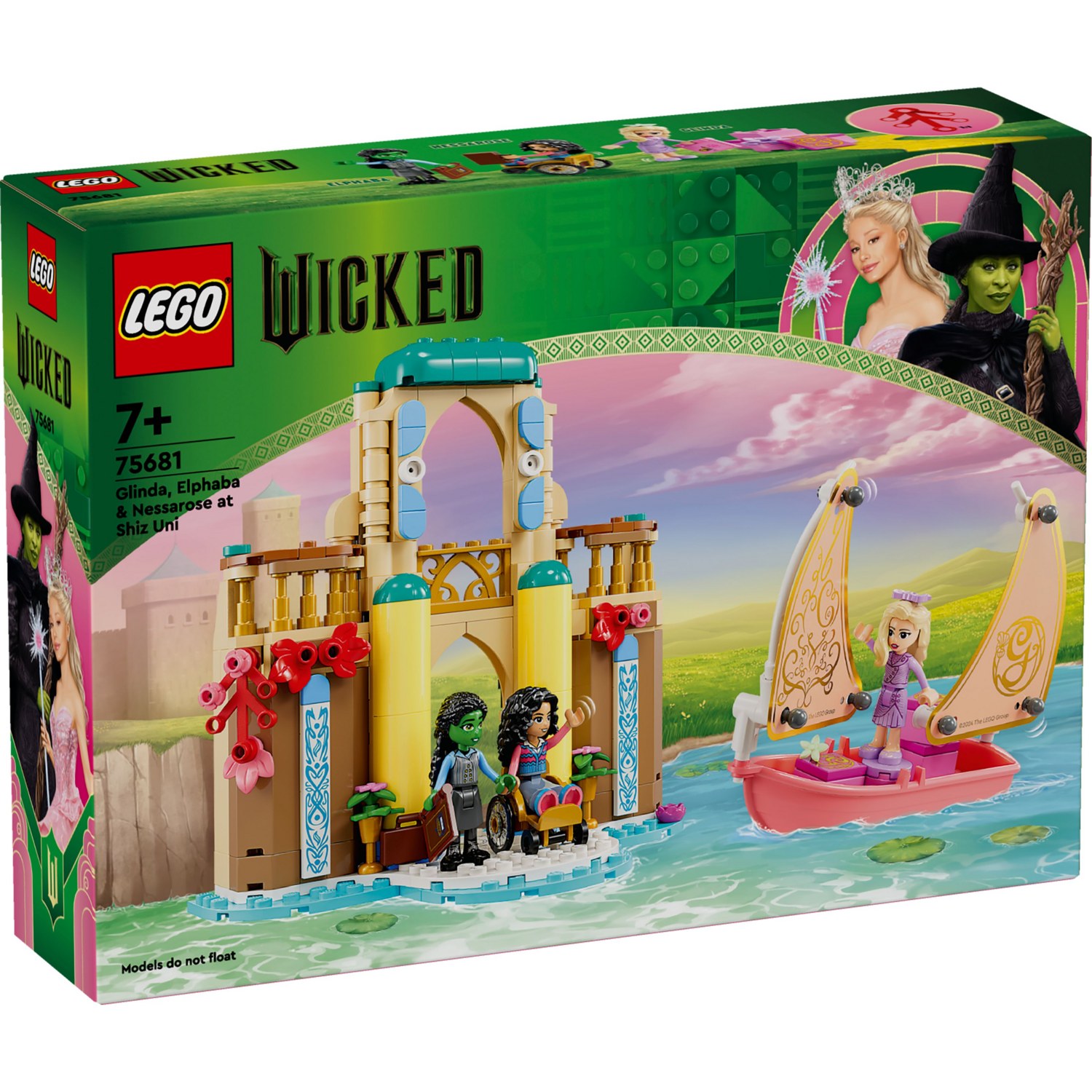 Конструктор LEGO 75681 Wicked Глинда, Эльфаба и Несароза в Университете Шыз фото 