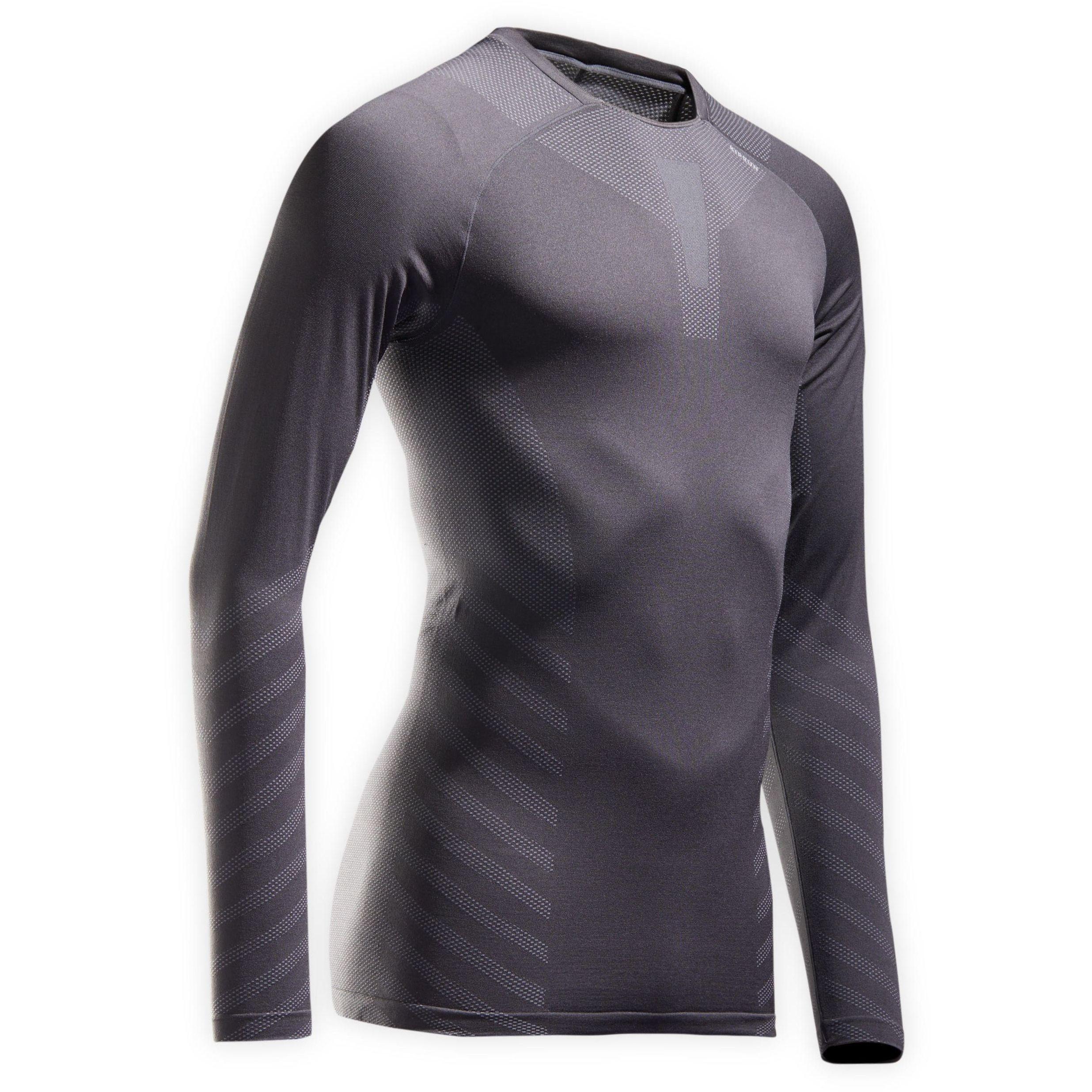 Лонгслів чоловічий для бігу Kiprun Skincare 8588361 L сірийфото1