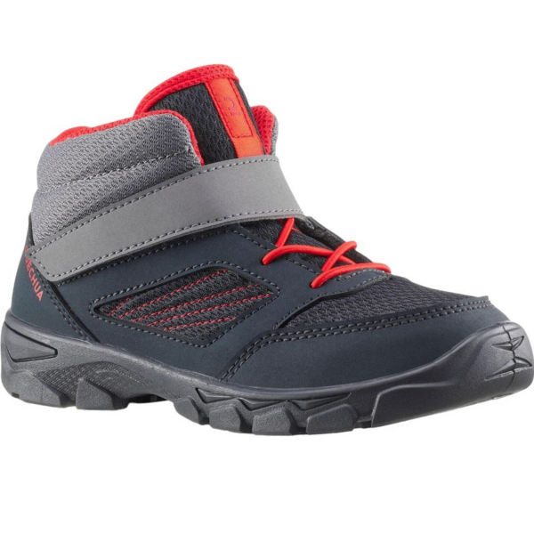 Ботинки детские для туризма Quechua MH100 Mid 8642644 28 темно-серые фото 