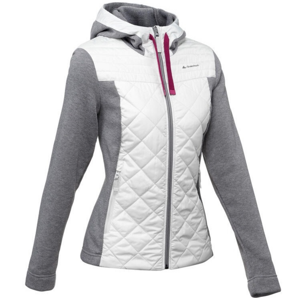 

Кофта женская для туризма Quechua NH100 Hybrid 8503183 S серая