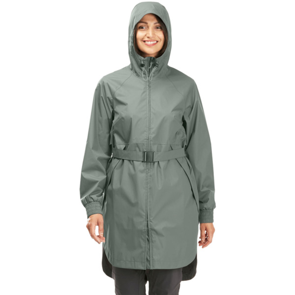 Дождевик женский Quechua Raincut Long водонепроницаемый 8589389 3XL хаки фото