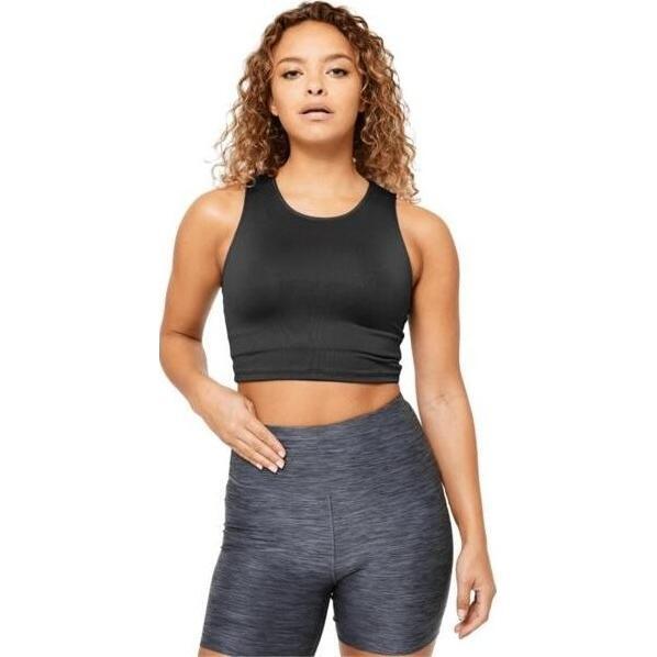 Кроп-топ женский для фитнеса Domyos FTA 120 8797872 XL черный фото 1