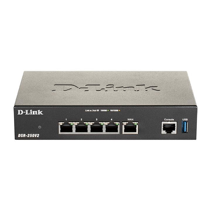 Мультисервисный маршрутизатор D-Link DSR-250V2 8xGE LAN, 1xGE WAN, 1xUSB (DSR-250V2) фото 