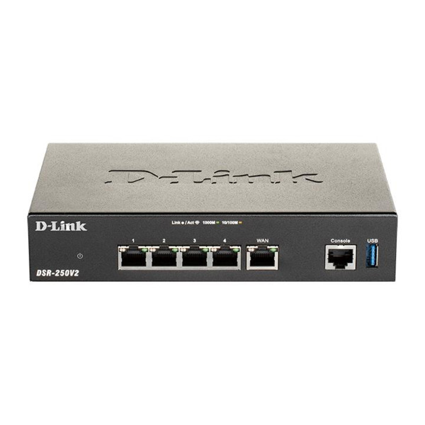 Акція на Мультисервисный маршрутизатор D-Link DSR-250V2 8xGE LAN, 1xGE WAN, 1xUSB (DSR-250V2) від MOYO