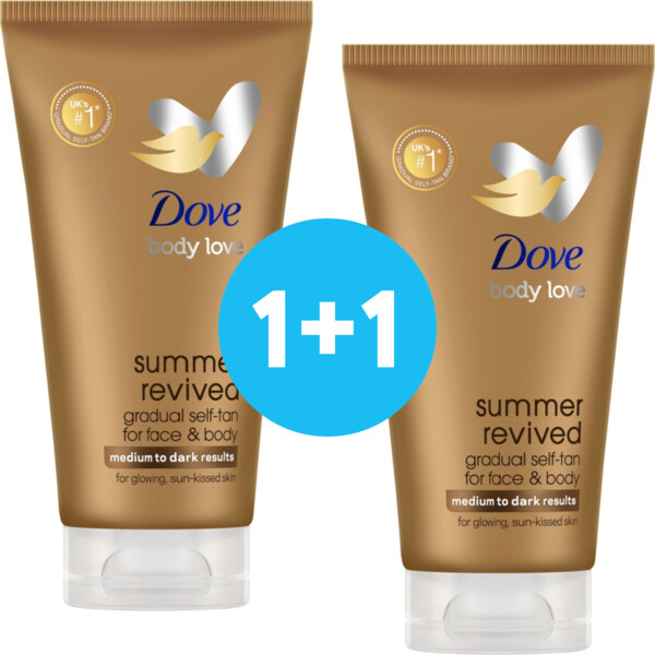 

Крем-лосьон автозагар Dove Summer Revived для лица и тела от среднего до темного 75 мл