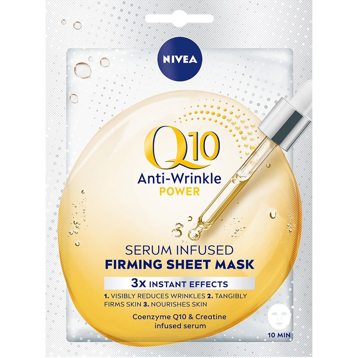 Маска тканинна для обличчя Nivea Anti-Wrinkle Q10 Power 28 гфото