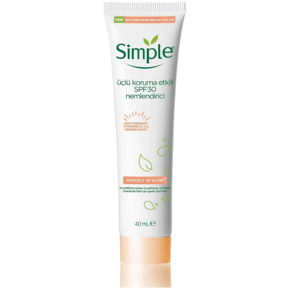 Крем для лица Simple Protect &amp; Glow тройная защита с SPF 30 40 мл фото 