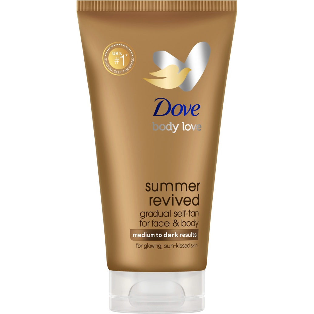 Крем-лосьйон автозасмага Dove Summer Revived для обличчя та тіла від середнього до темного 75 млфото