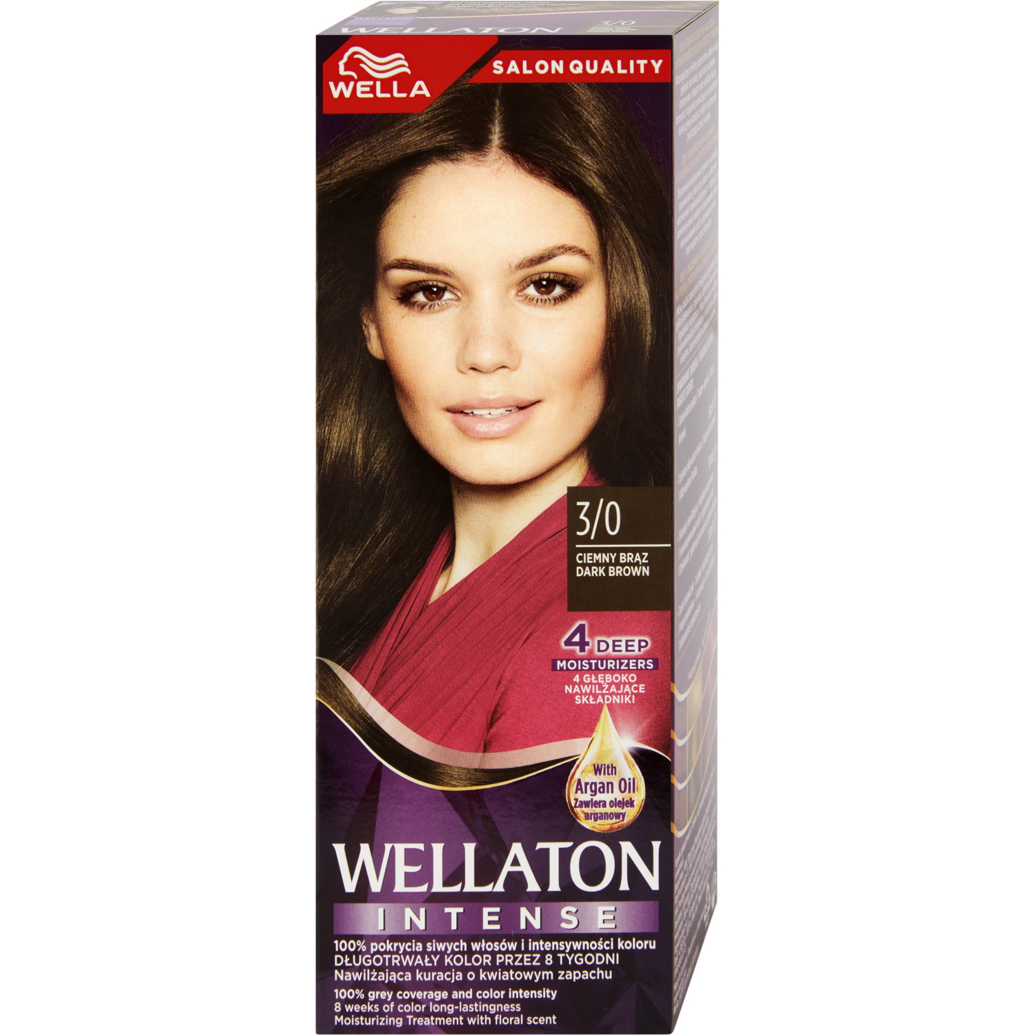 Краска для волос Wella Wellaton Intense 3/0 Темный шатен фото 