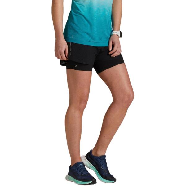 

Шорты женские Kiprun 2 в 1 8577540 2XS черные