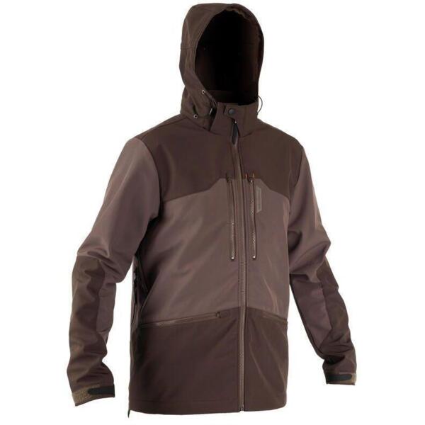 Куртка мужская для охоты Solognac 500 из софтшела 8394398 3XL коричневая