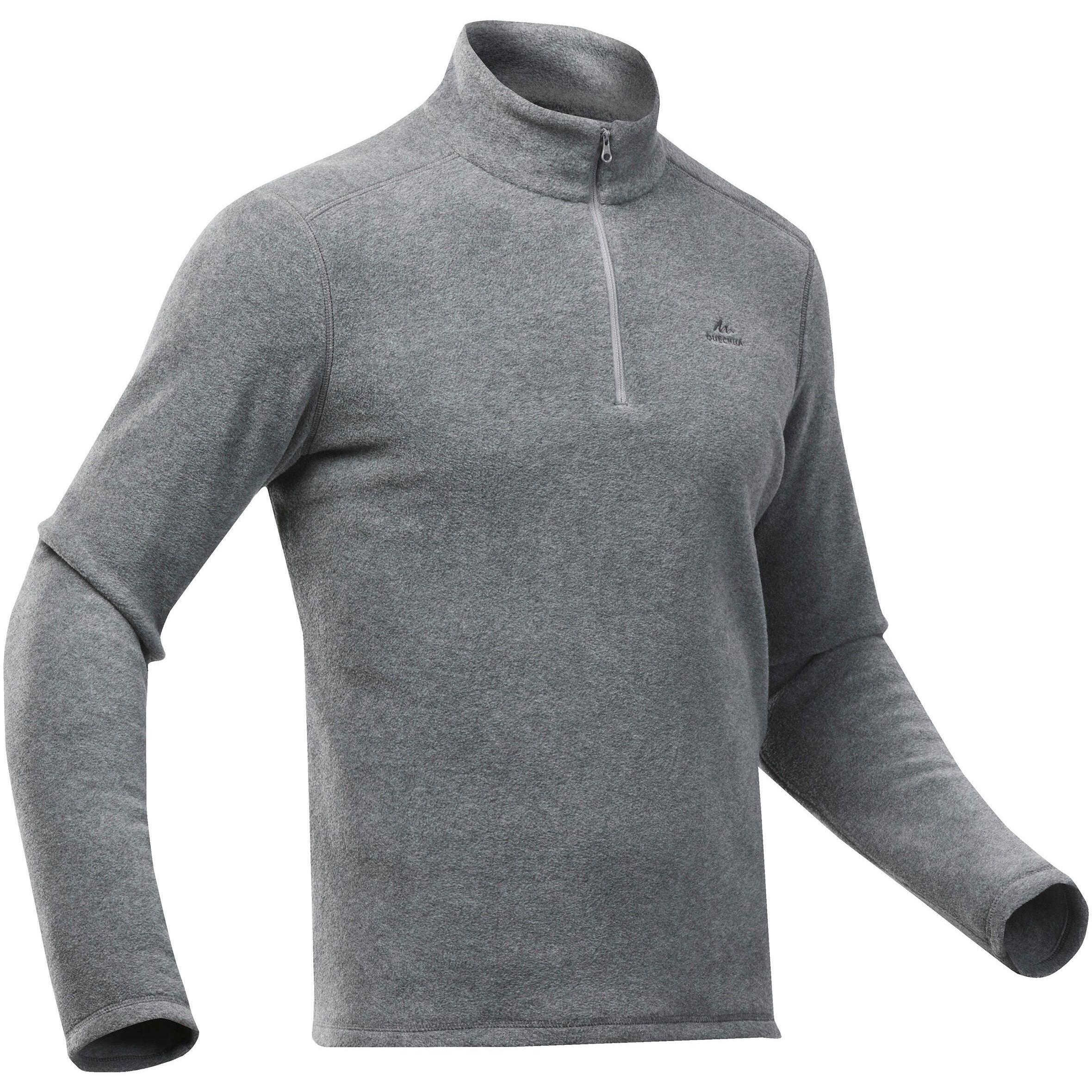 Флисовая кофта мужская Quechua MH100 8772946 M серая фото 1
