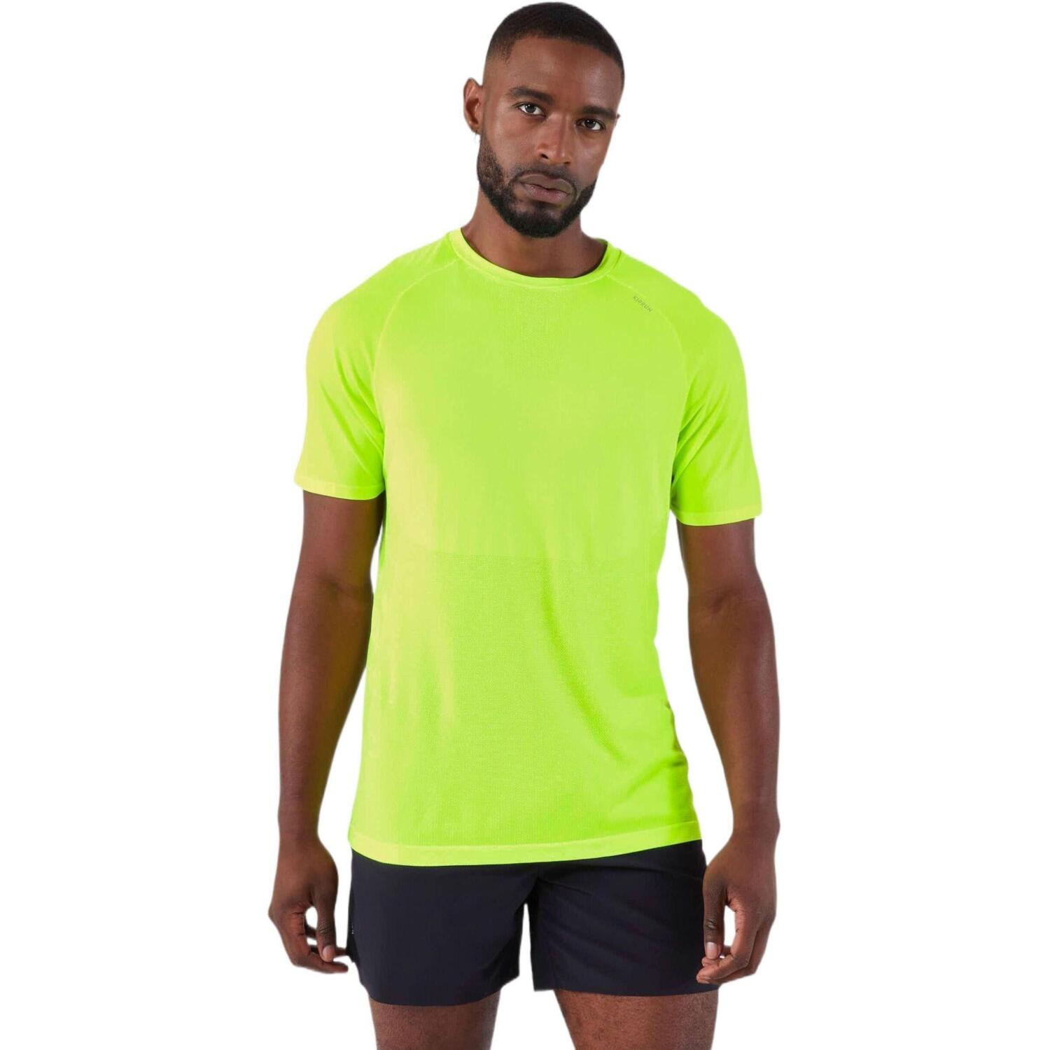 Футболка мужская для бега Kiprun Run 500 8861690 L желтая фото
