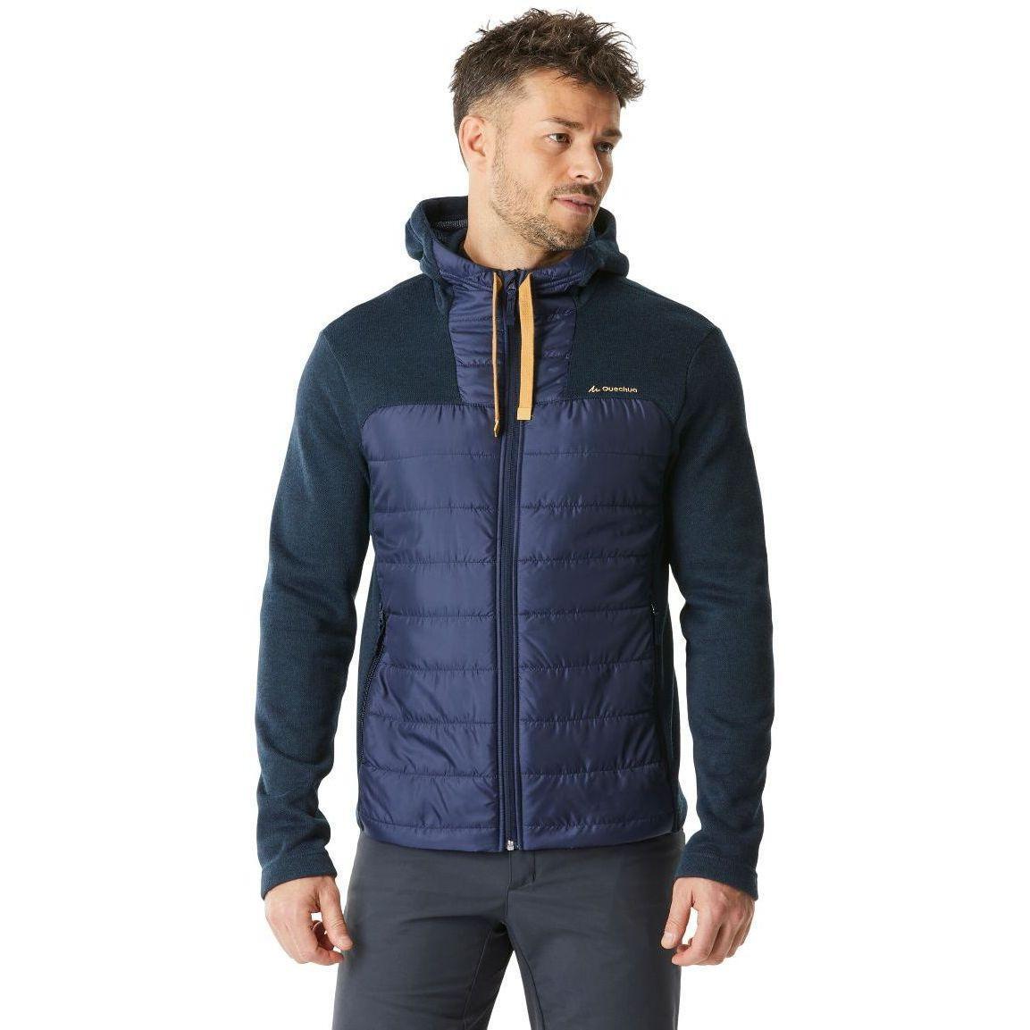 Кофта чоловіча для туризму Quechua NH100 Hybrid 8522502 S синяфото1