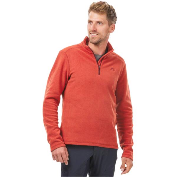 Флісова кофта чоловіча для туризму Quechua MH100 8647622 XS оранжевафото
