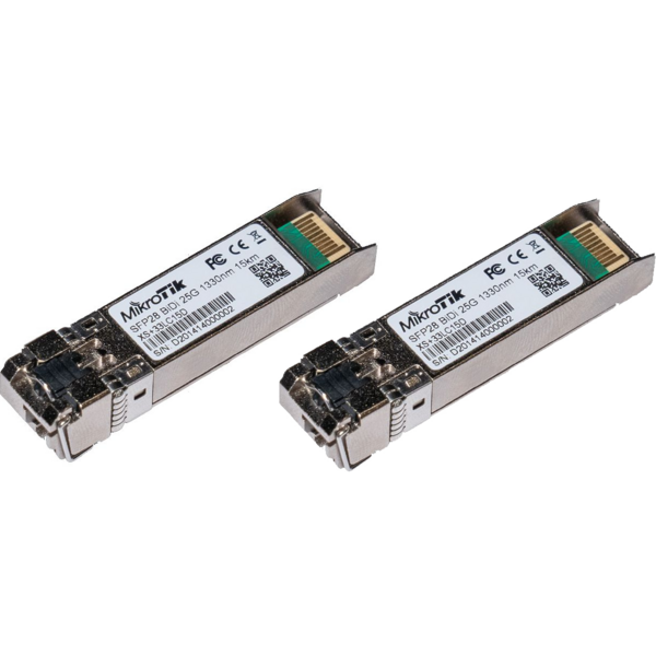 

Комплект SFP-Трансиверов MikroTik XS+2733LC15D 1/10/25G 15км 1270nm + 1330nm (XS+2733LC15D)