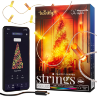 Smart LED Гірлянда Twinkly Strings USB 200 Candle-shaped RGB LEDs, Clear Wire, USB-C (TWKC200RGB-T)