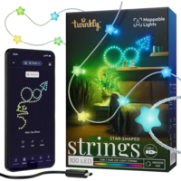 Smart LED Гірлянда Twinkly Strings USB 100 Star-shaped RGB LEDs, Clear Wire, USB-C (TWKS100RGB-T)