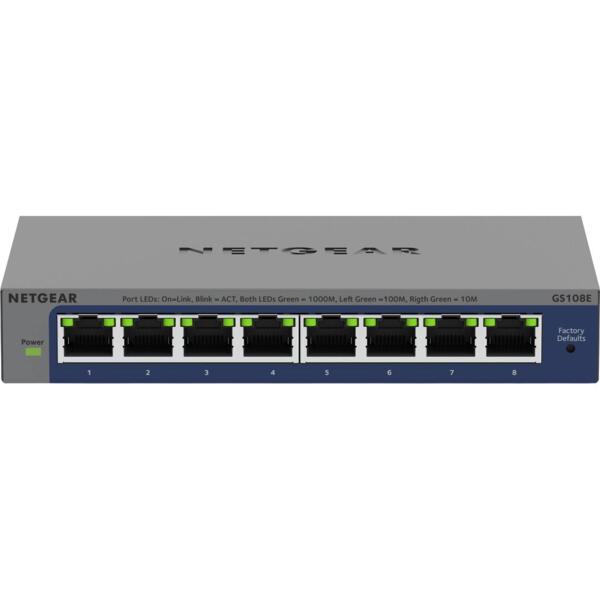 

Коммутатор NETGEAR GS108E 8xGE, WebSmart (GS108E-400EUS)