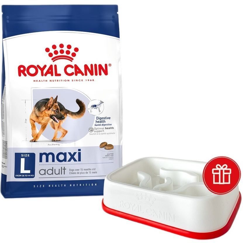 Сухий корм для собак Royal Canin Maxi Adult великих порід 4кг + годівниця у подарунокфото